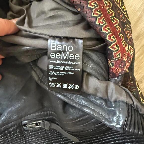 Bano‎ eeMee NWT Dryden Distressed Genuine Leather Jacket Women's Size 6 - Picture 9 of 9